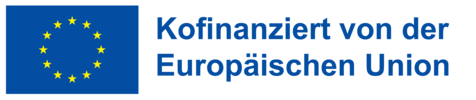 Förderung_EU Logo der Europäischen Union mit dem Hinweis „Kofinanziert von der Europäischen Union“